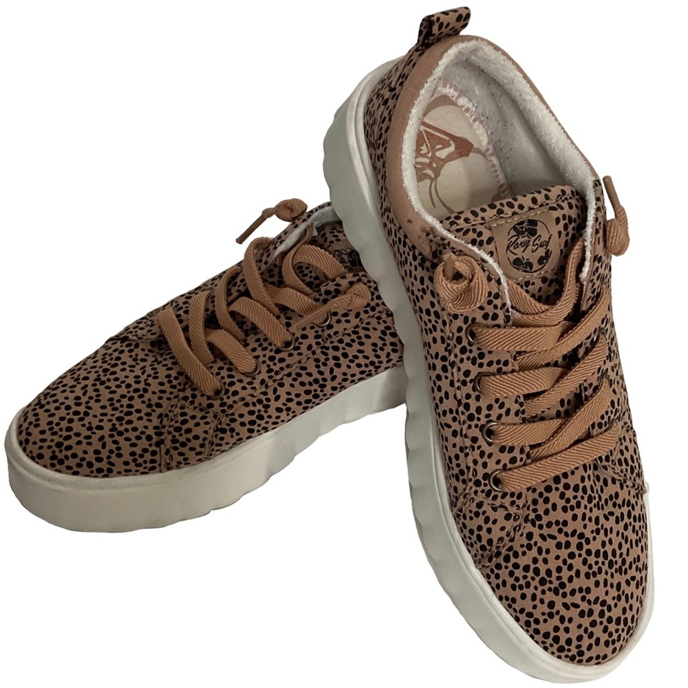 Roxy Sheilahh Flatform Women’s Leopard Lace-up Arden Fair Sneakers Size 7.5